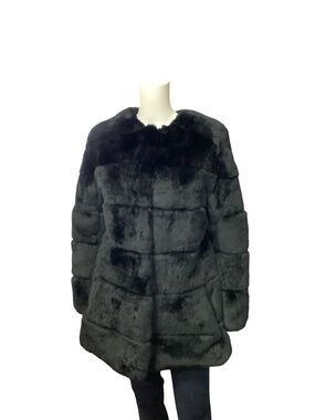Annabelle Rabbit Fur Coat Size: 8